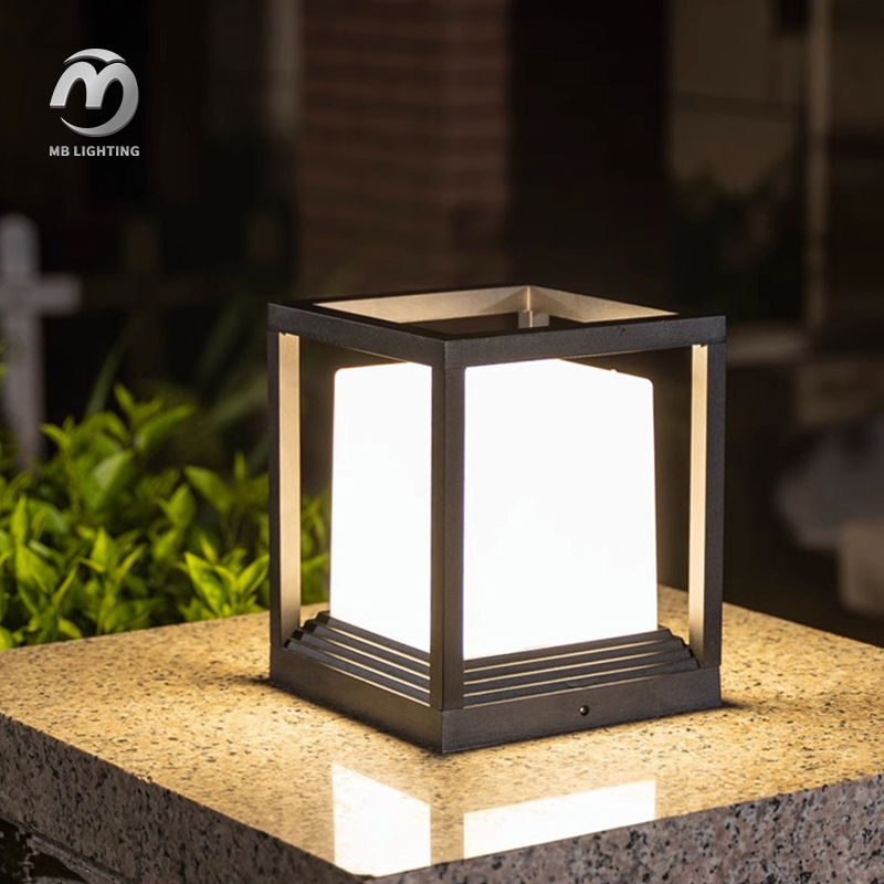 Outdoor Villa Courtyard Gate Column Light E27 Waterproof Aluminium Garden Landscape Lamps Pillar Light