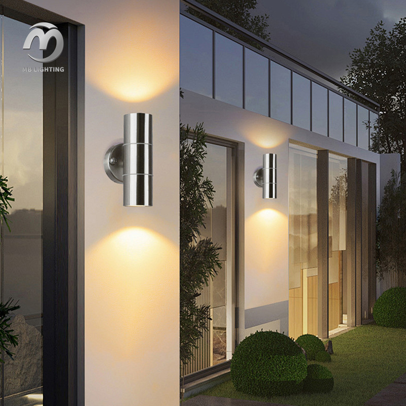 Stainless Steel Wall Lights Waterproof Wall Mounted Lamp Moden Garden Porch Up Down Light