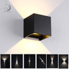 Outdoor Cube Up And Down Wall Lamp Waterproof Porch Lights Garden LED Sconce Lighting