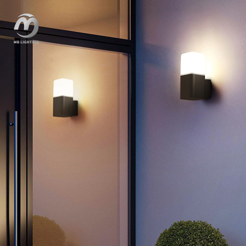 Outdoor Modern Waterproof Wall Lights Aluminum Garden Corridor Decoration Wall Mount Lamp Porch Light