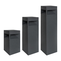 Outdoor Modern Landscape Lighting Waterproof Aluminum Yard Pathway Garden Lights Led Square Bollard Light