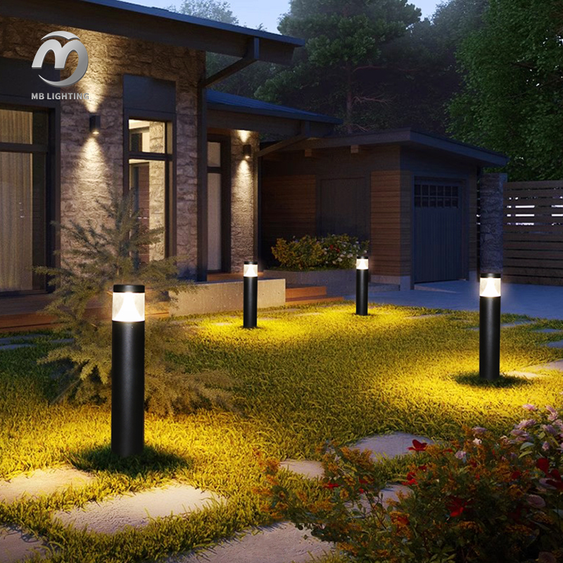 Factory Modern Aluminium Landscape Park Bollard Light Outdoor Garden Lamp Villa Led Lawn Light