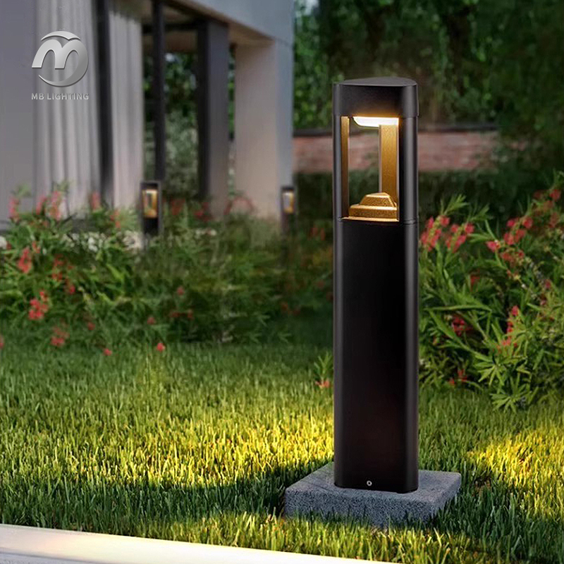 Modern Design Landscape Bollard Lights Outdoor Waterproof Led Pole Light for Lawn Garden Lighting