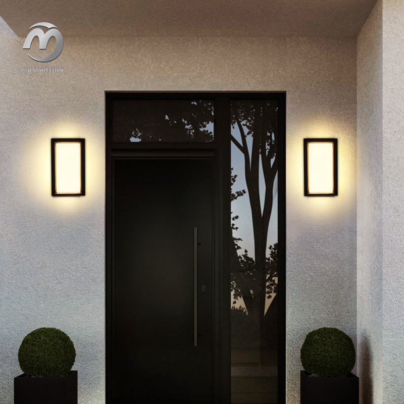 10W Outdoor Porch Lights Modern Hallway Wall Mount Lamp Waterproof Led Wall Lights
