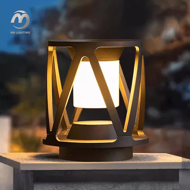 Outdoor Courtyard Led Pillar Light Waterproof Post Headlamp Solar Garden Villa Column Light