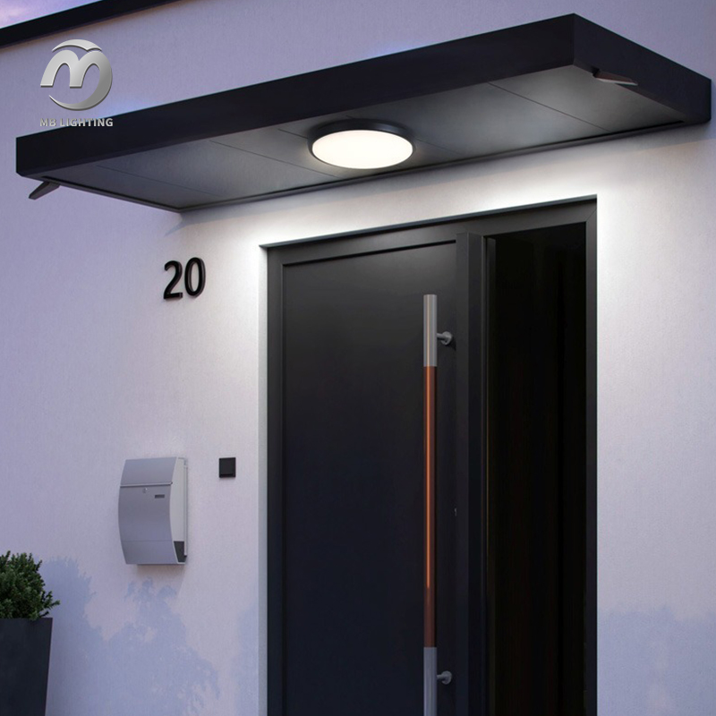 Waterproof LED Wall Lamp Rounded Ceiling Light Outdoor Hotel Villa Garden Porch Light