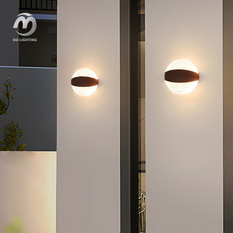 Balcony Villa Sconces Lights Up Down Round LED Porch Light Outdoor Waterproof Wall Lights