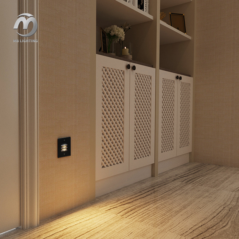 Indoor Outdoor Corner Stair Wall Lamp 3W LED Step Light Recessed Steps Night Lamp