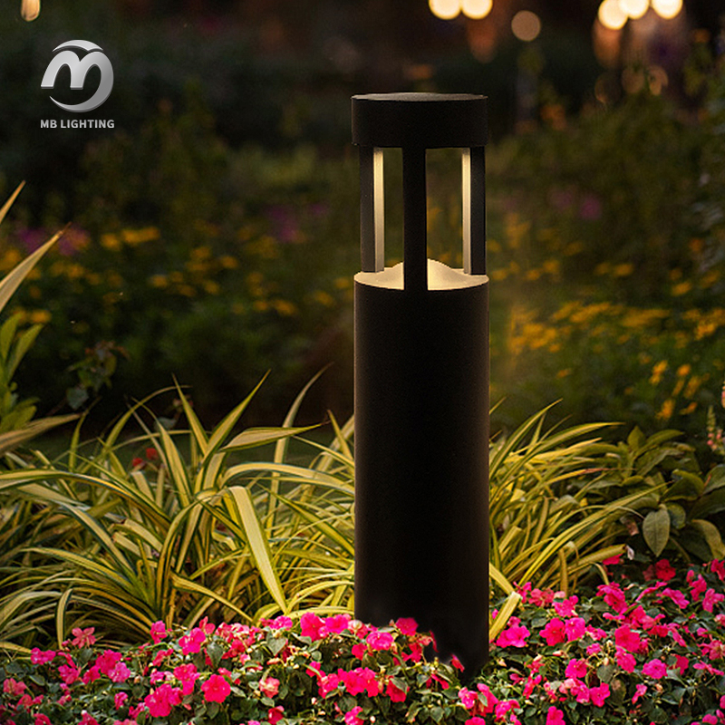 Modern Design Round Landscape Bollard Light Outdoor Waterproof Led Garden Lights 10W Lawn Lamps