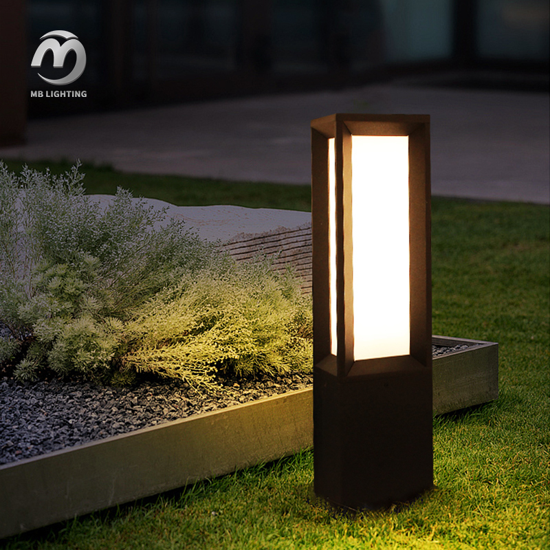 Outdoor Aluminum Lawn Lights Waterproof Garden Lights Villa Courtyard Led Bollard Light