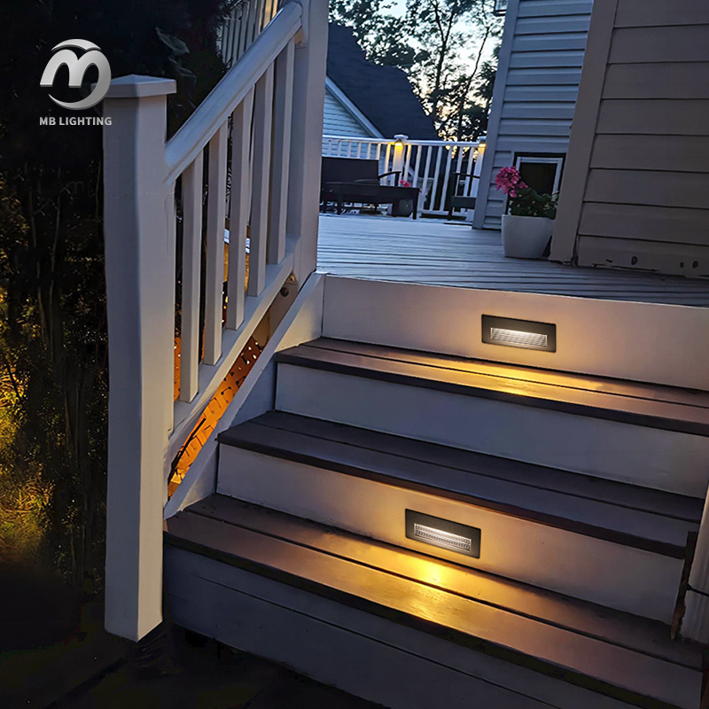 Recessed Rectangle Led Step Light 3W Stair Lighting Waterproof Outdoor Wall Light