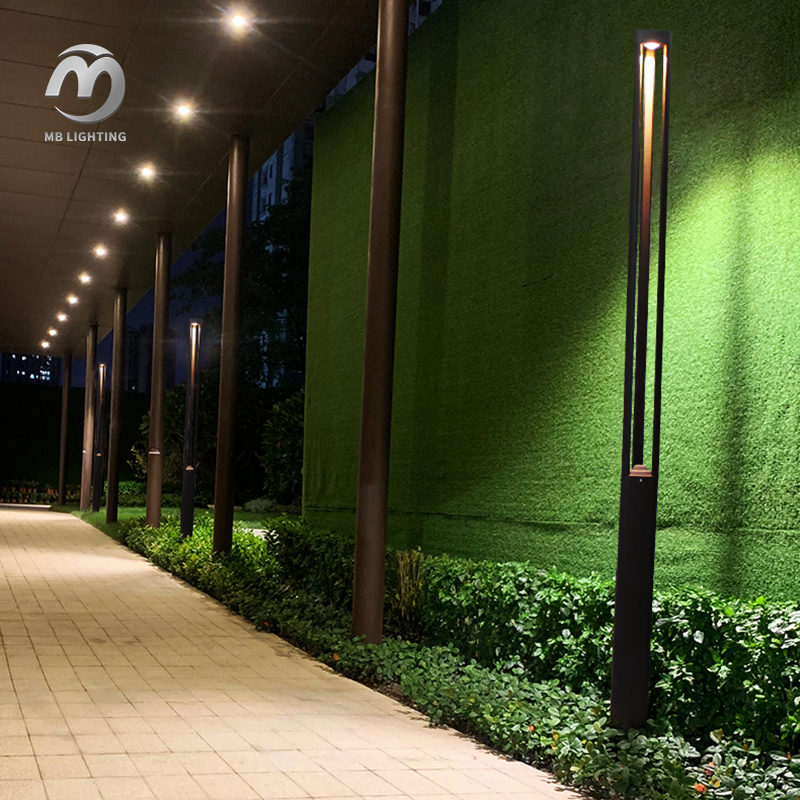 20W Aluminium Waterproof Pole Lamp Park Landscape Yard Lamps Outdoor Bollard LED Garden Light