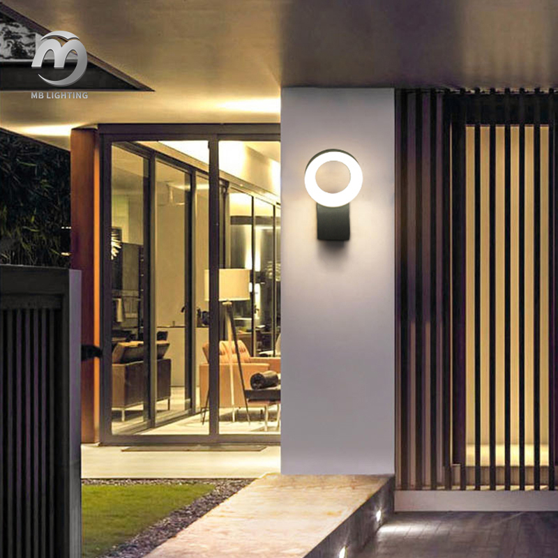 Aluminum Courtyard Decoration Lighting Outdoor Waterproof Corridor Light 12w Garden Led Wall Light