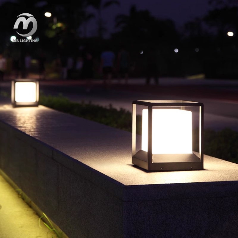 Outdoor Courtyard Door Column Lamp Villa Garden Wall Lighting Waterproof LED Pillar Light