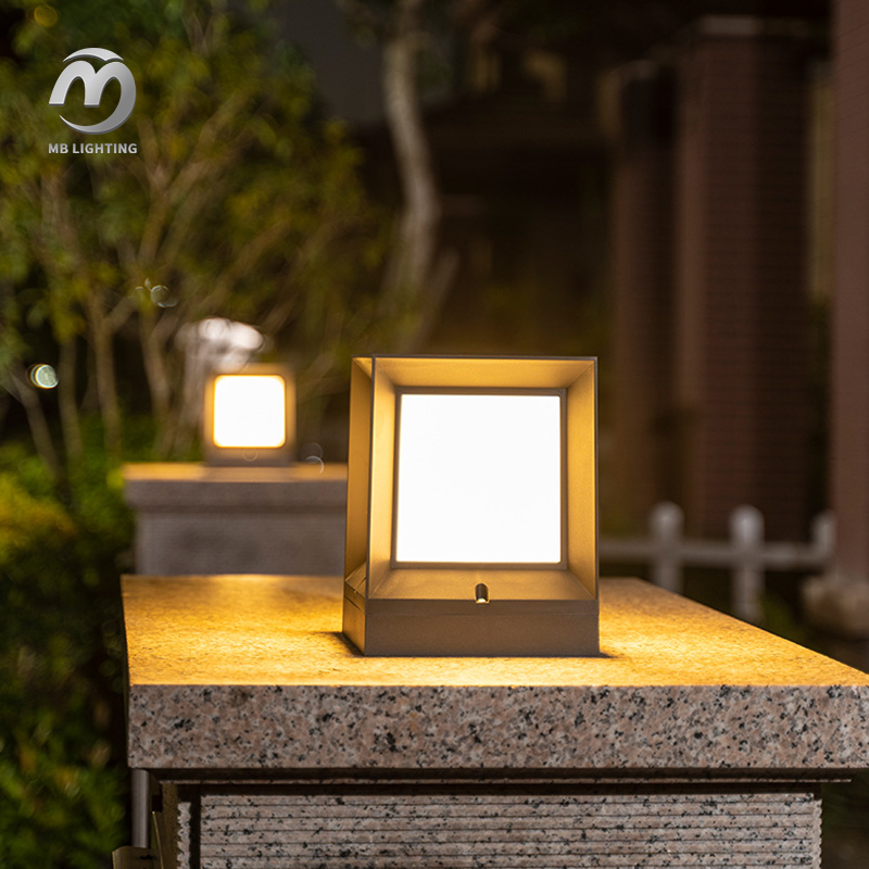 Waterproof LED Column Light Modern Pillar Lamp Outdoor Square Garden Lights