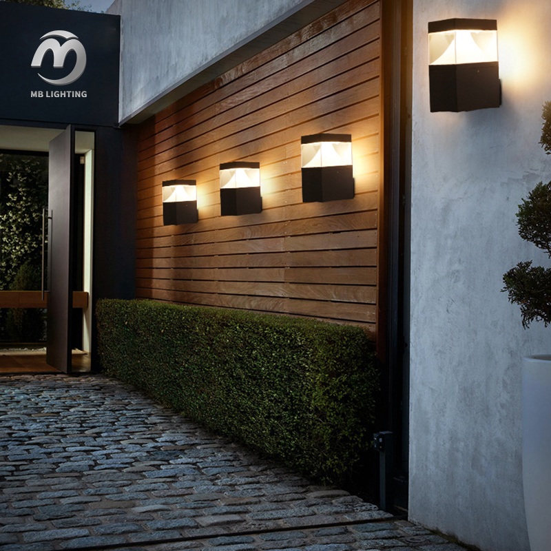 Aluminium Sconce Balcony Porch Light Garden Yard Decor Lighting Outdoor LED Wall Lamp