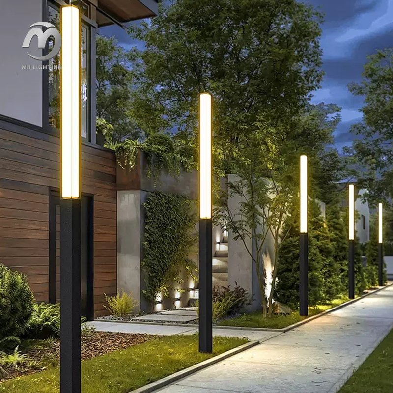Outdoor Aluminum Yard Bollard Lighting High Pole Garden Lights 40W Led Landscape Lights