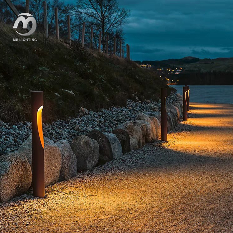 Aluminum Lawn Lamp LED Bollard Light Outdoor Waterproof Pathway Landscape Garden Pillar Light
