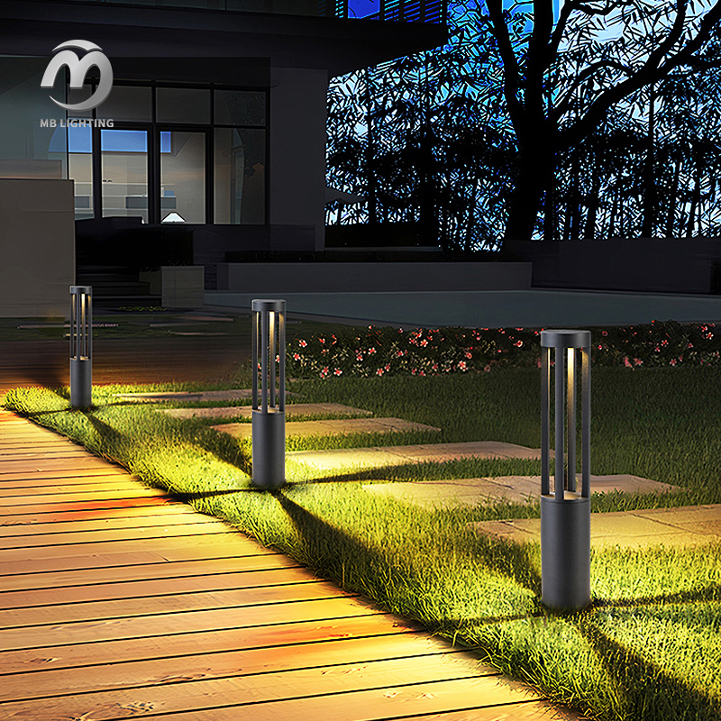 Modern Round Landscape Bollard Light Outdoor Waterproof Led Garden Lights 10W Path Lighting