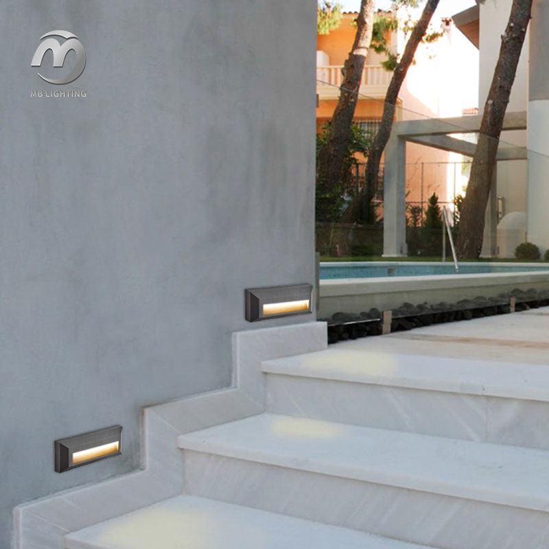 Waterproof 6W LED Step Light Home Stairs Corridor Lighting Outdoor Indoor LED Wall Light