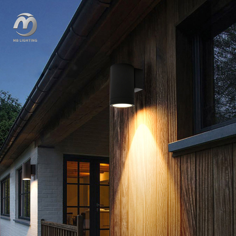 Aluminum Led Outdoor Wall Light Fixtures Waterproof Porch Courtyard Wall Lamp Up Down Wall Light