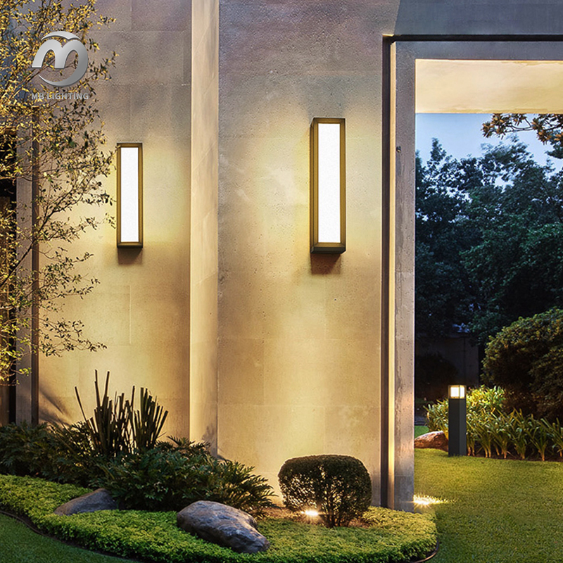 15W Patio Porch Lights Outdoor Wall Mounted Light Aluminum Waterproof LED Wall Lamps