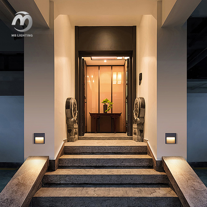 Wall Sconce Outdoor LED Stairs Light Aluminum Step Lights Surface Mounted Staircase Lighting
