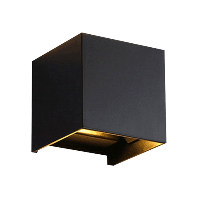 Outdoor Cube Up And Down Wall Lamp Waterproof Porch Lights Garden LED Sconce Lighting