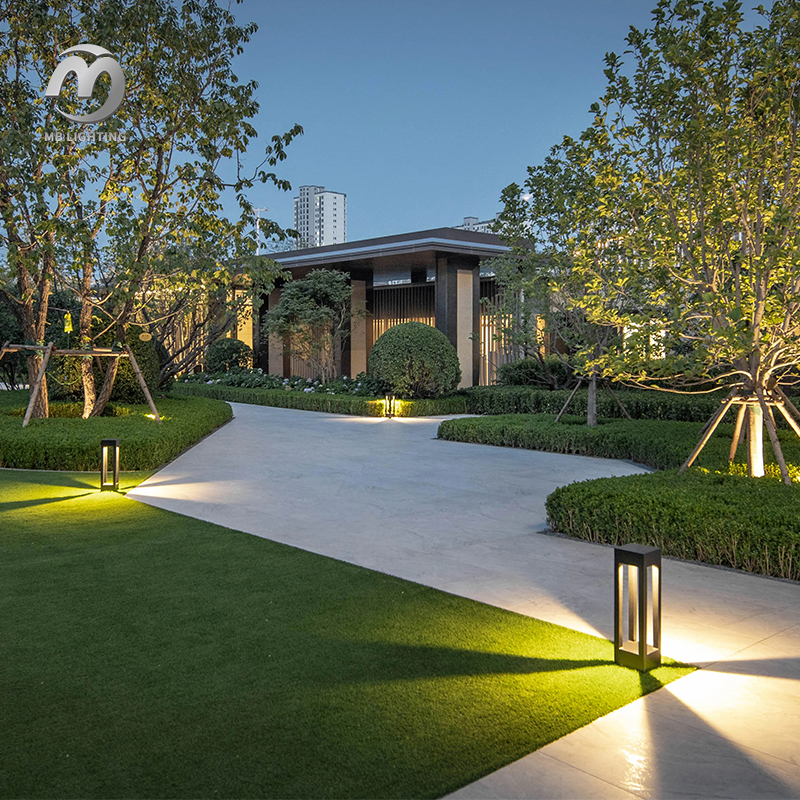 10W Square Landscape Lamp Waterproof Garden Lighting Outdoor LED Lawn Bollard Lights