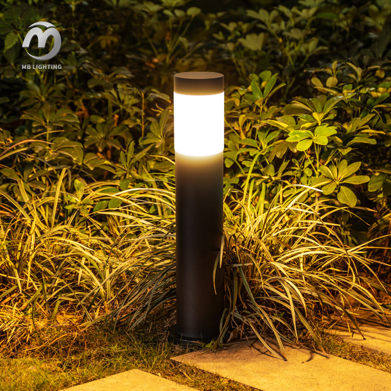 LED Garden Waterproof Lawn Lamp Modern Aluminum Pillar Light Outdoor Courtyard Landscape Bollards Light