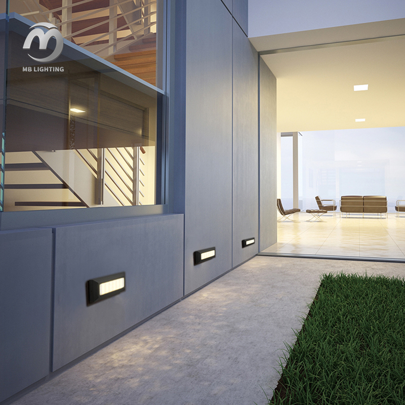 Modern Rectangle Wall Lamp Led Foot Light Outdoor Waterproof Corridor Step Stair Light