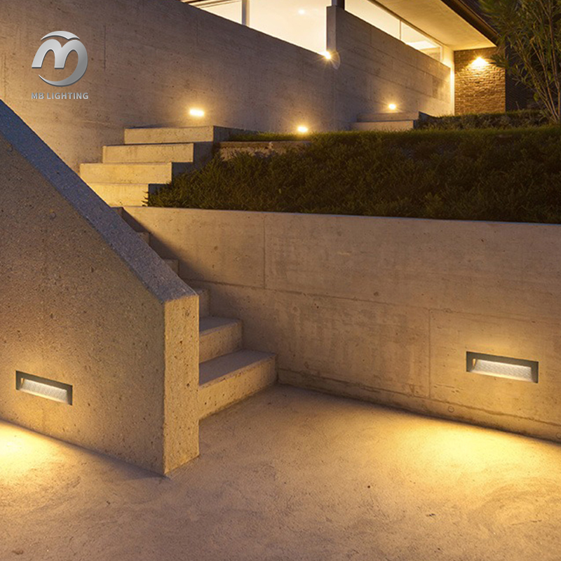 Hotel Footlight 10W Corridor Wall Lighting Led Stair Lamp Outdoor Embedded Aluminum Step Light