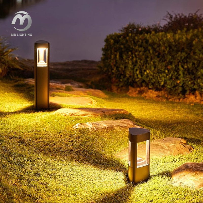 Modern Design Landscape Bollard Lights Outdoor Waterproof Led Pole Light for Lawn Garden Lighting