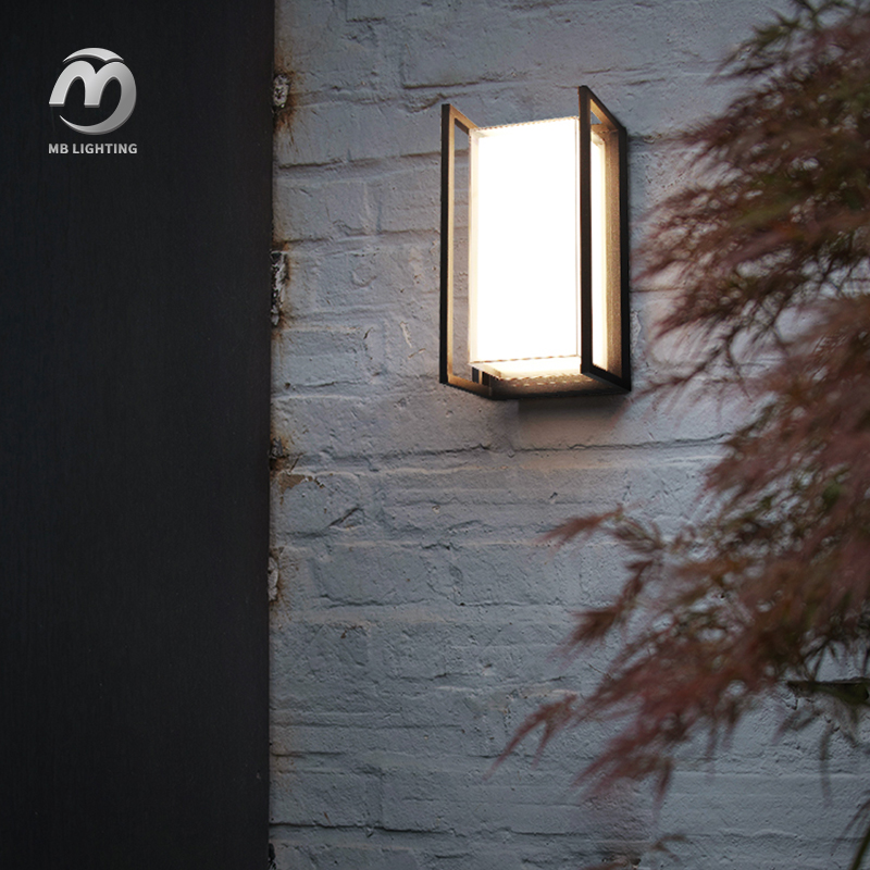 Outdoor LED Wall Mounted Light Aluminum Porch Corridor Wall Lamp Waterproof Exterior Sconce Light