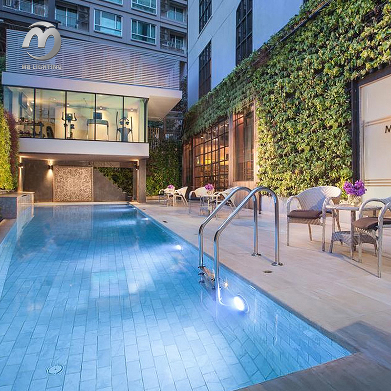 RGB LED Swimming Pool Lights Stainless Steel Wall Mounted Underwater Lights Landscape Pond Lighting