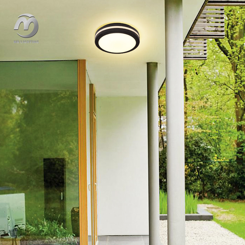 Balcony Circular Round Bulkhead Lamp Aluminum Led Wall Lights Outdoor Ceiling Light