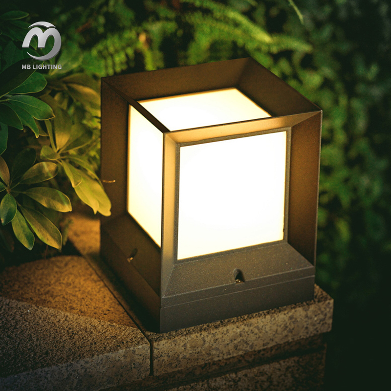 Waterproof LED Column Light Modern Pillar Lamp Outdoor Square Garden Lights