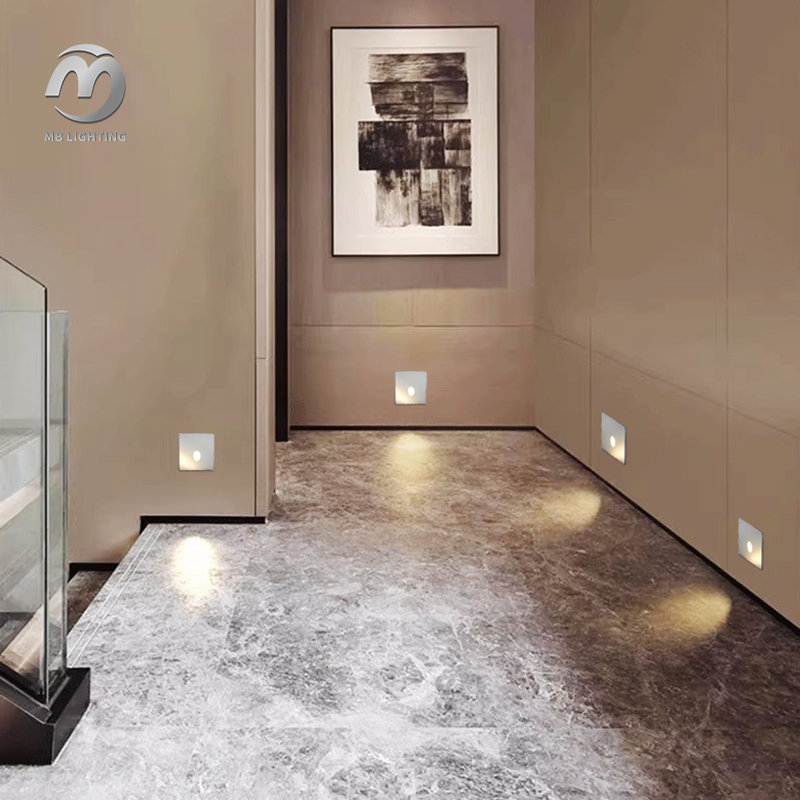 Indoor Outdoor Led Wall Lamp Footlight Recessed Corner Light Corridor Staircase Step Light