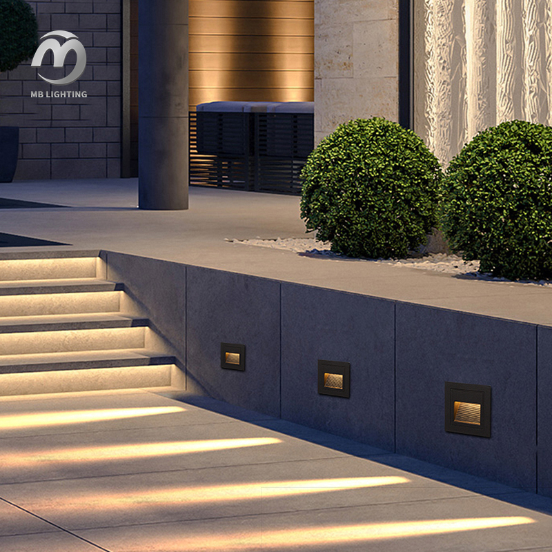 Outdoor Stair Lights Recessed Aluminum Wall Lamp Waterproof Led Step Light