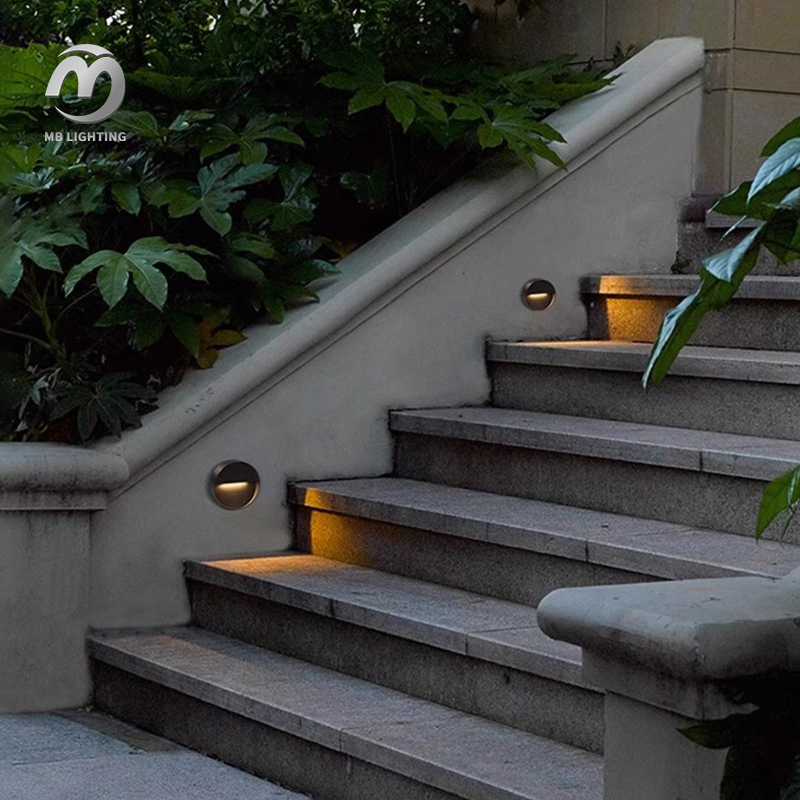 Outdoor Wall Lighting Waterproof Corridor Corner LED Step Light Garden Villa Porch Sconce Light