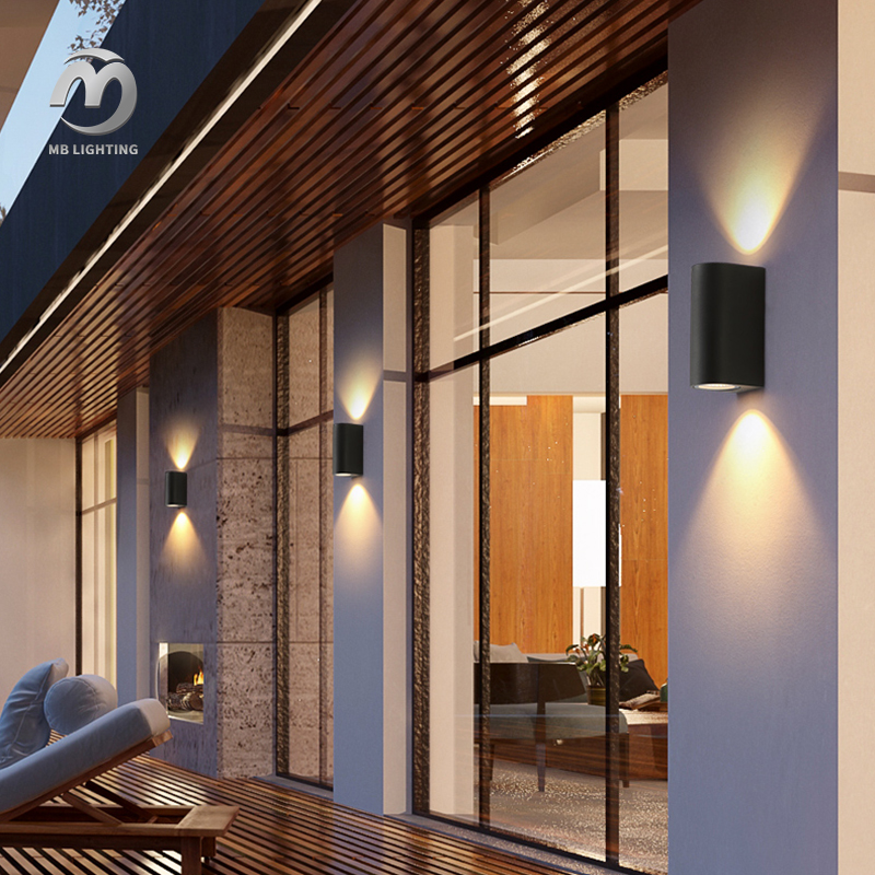 Garden Decorative Wall Mounted Light Modern Up Down Light Outdoor LED Wall Lights